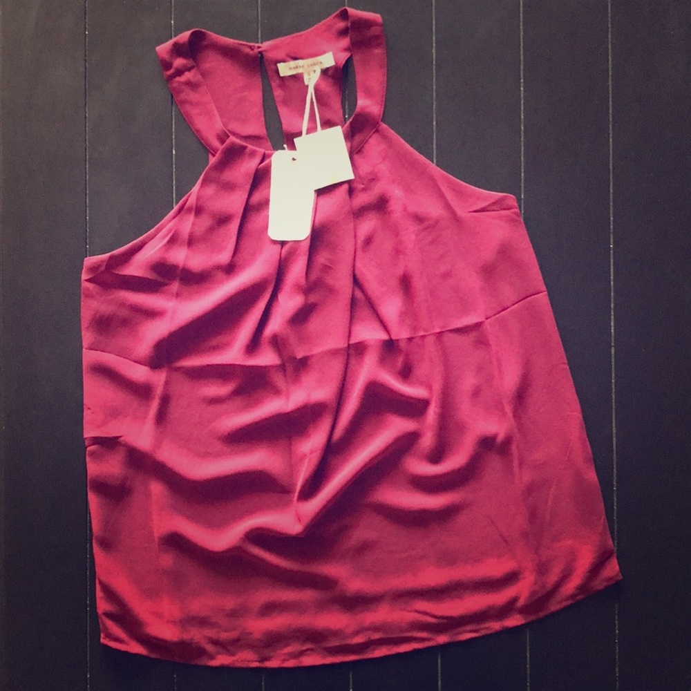 Naked Zebra - Racer back maroon blouse